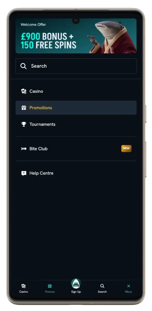 android lobby mockup