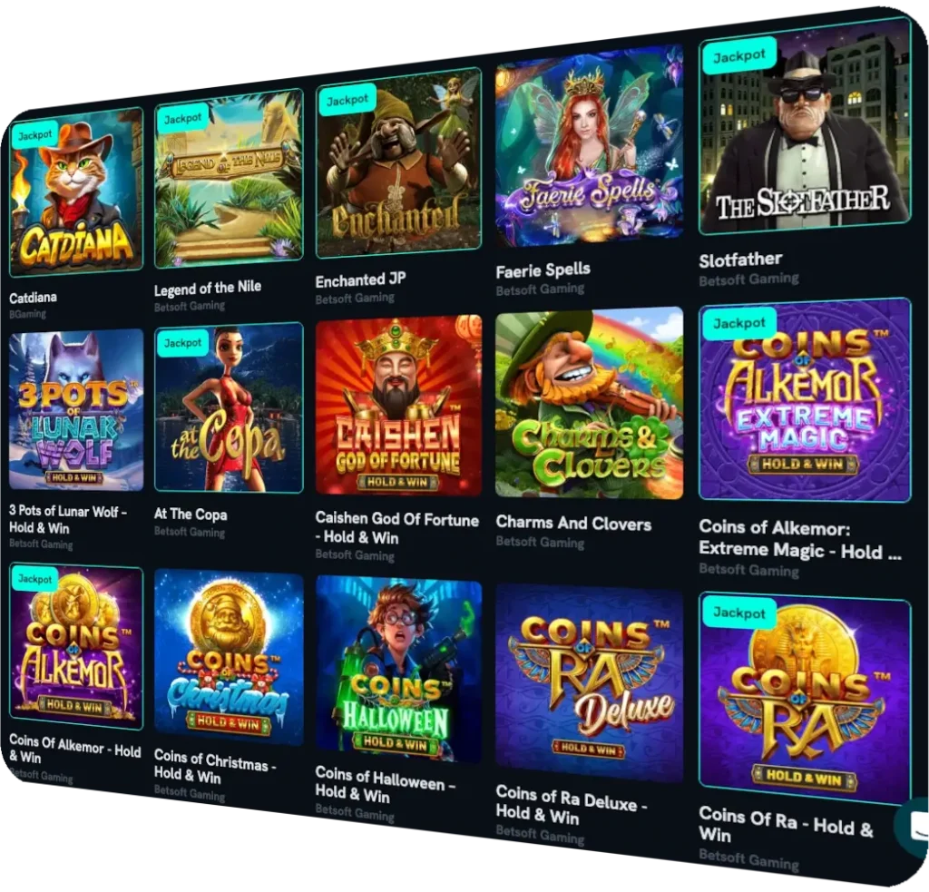 Jackpot Slots from Spinshark Casino Lobby